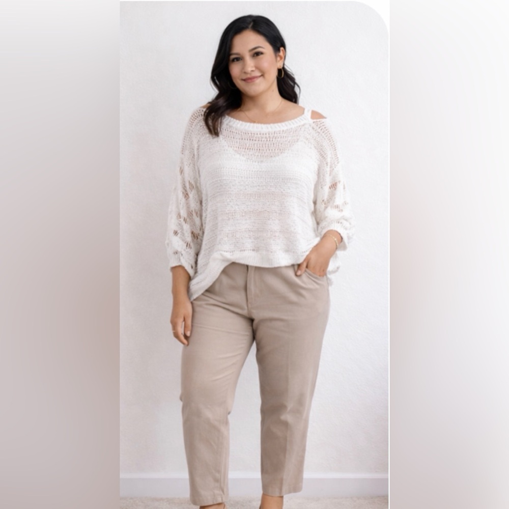 White Knit Women's Sweater